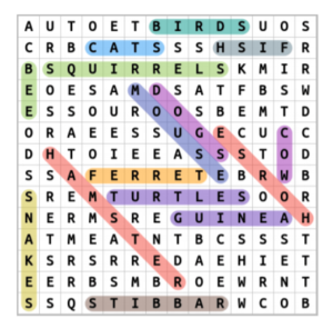 Pets Word Search Puzzle Answers