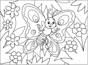 Butterfly Coloring Page For Kids