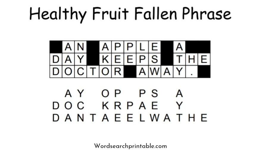 Healthy fruit fallen phrase solution