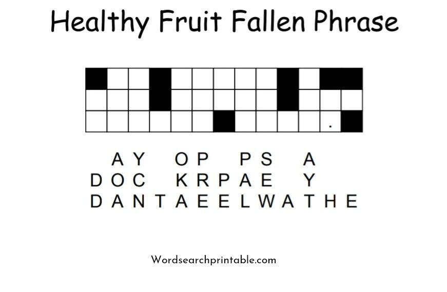 Healthy fruit fallen phrase