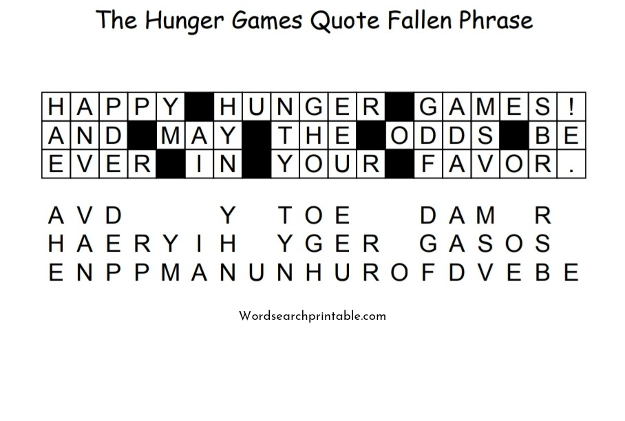 The hunger games quote fallen phrase solution