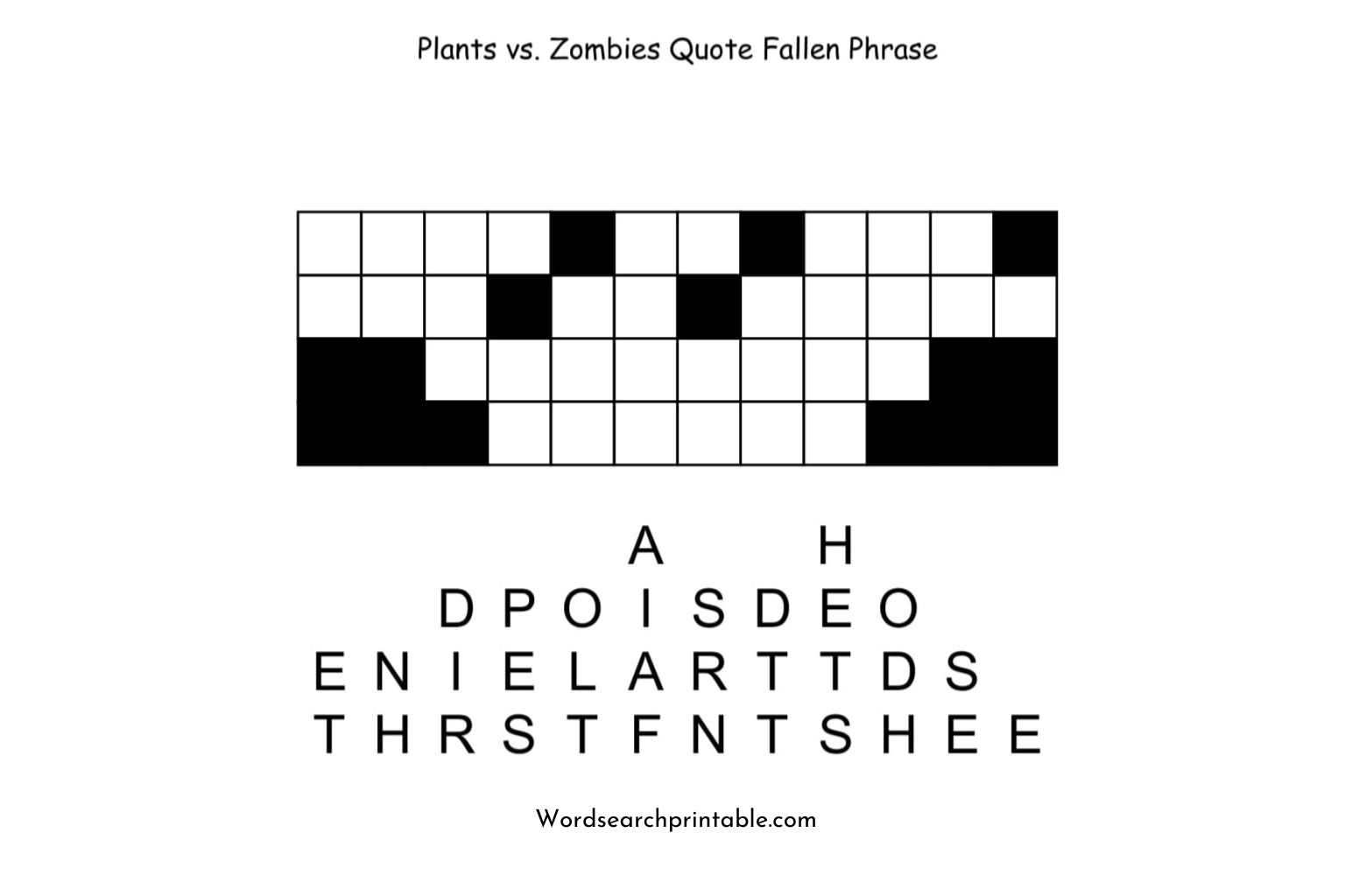 plants vs zombies quote fallen phrase puzzle