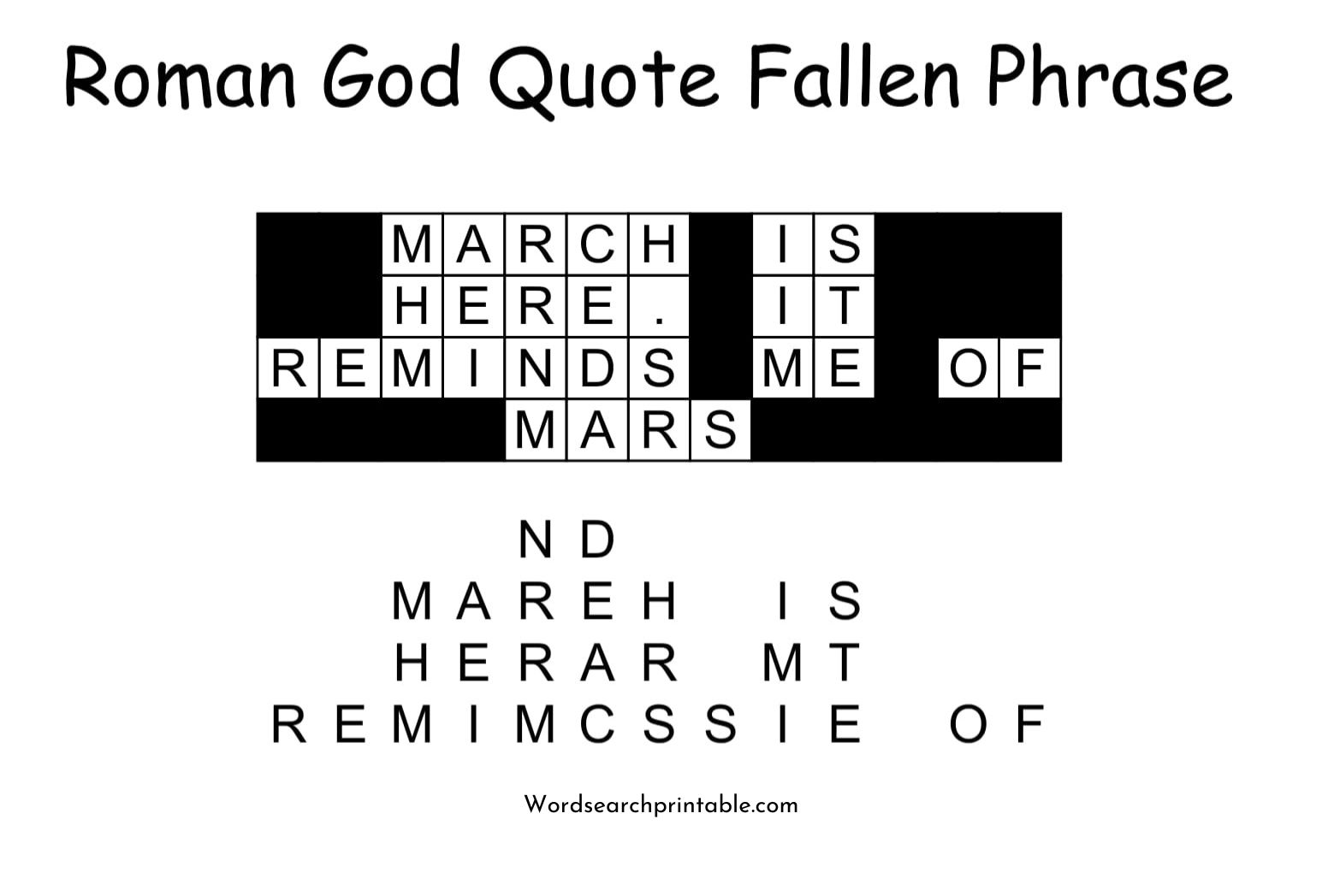 roman god quote fallen phrase solution