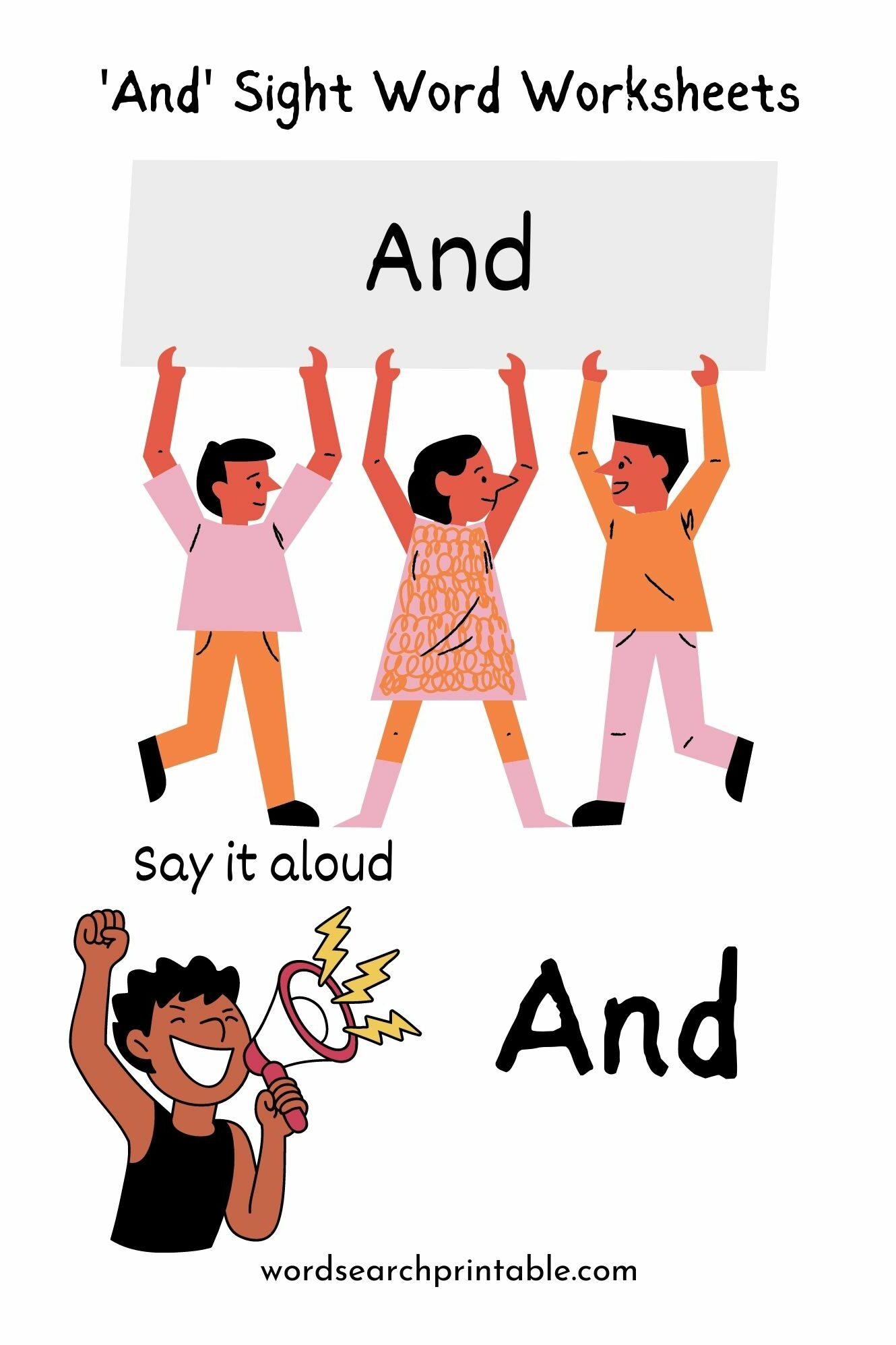 And sight word worksheet