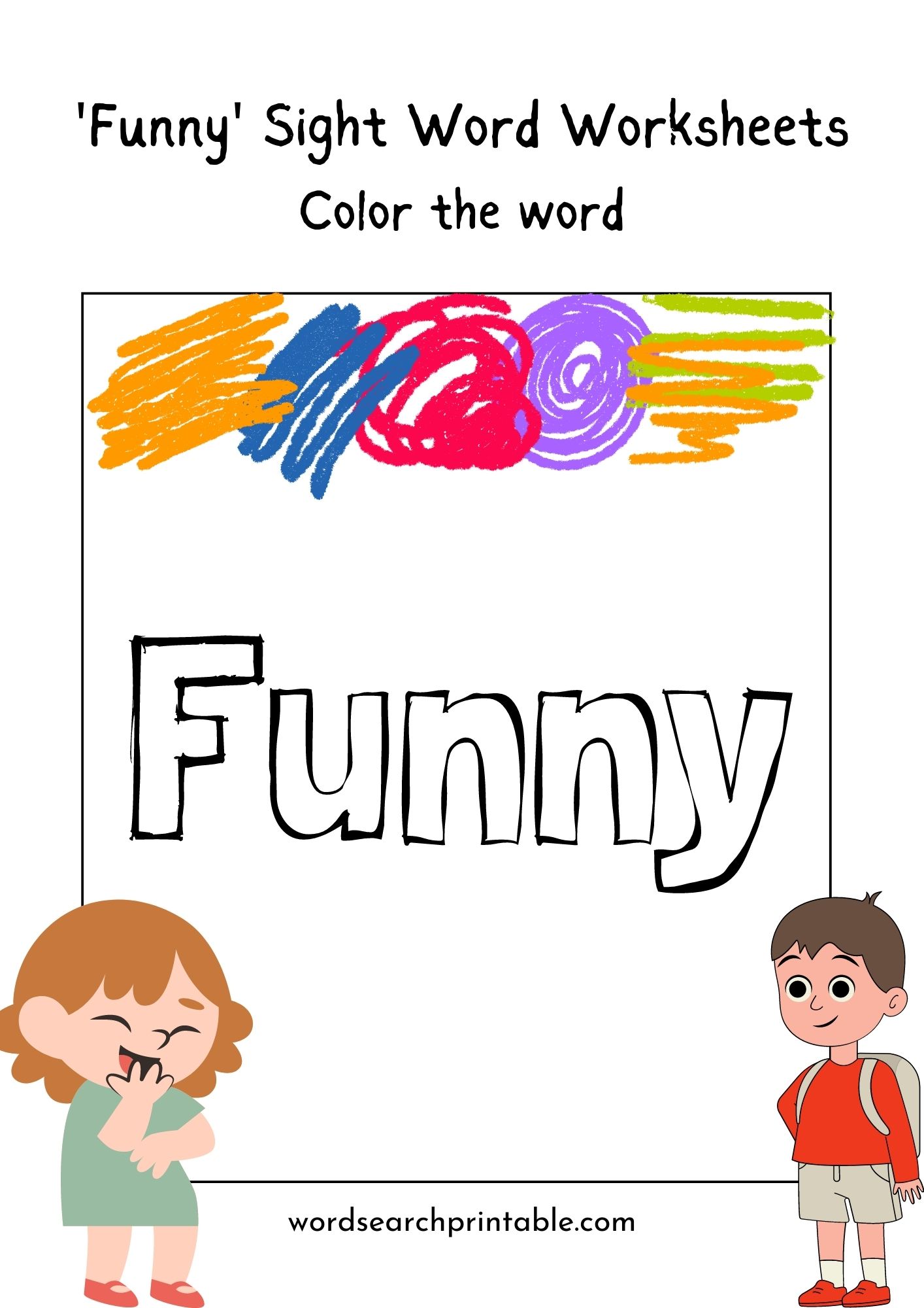Color the Sight Word “Funny”
