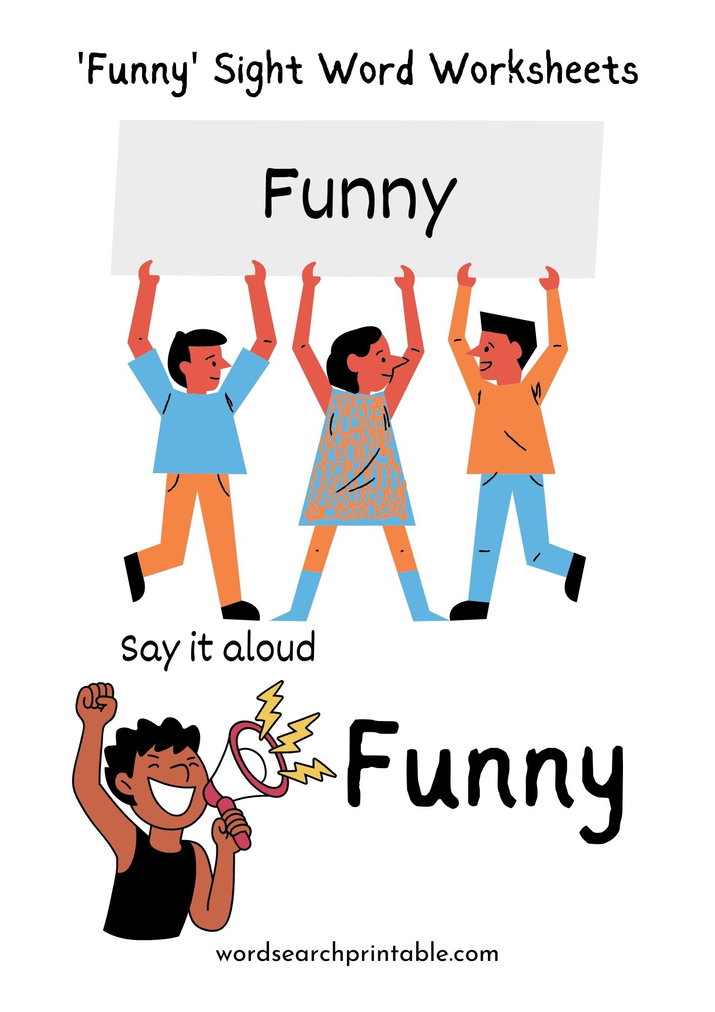 Funny Sight Word Worksheet PDF Free - Sight Word Funny Worksheet PDF Download