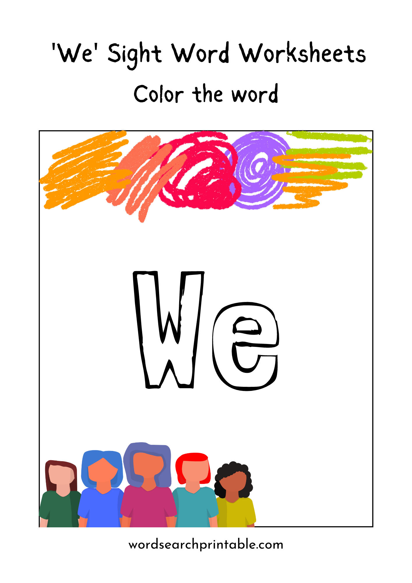 we sight word color the word