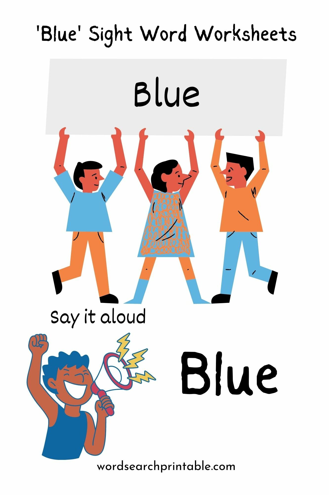 Blue Sight Word Worksheet Free - Sight Word Blue Worksheet PDF Download