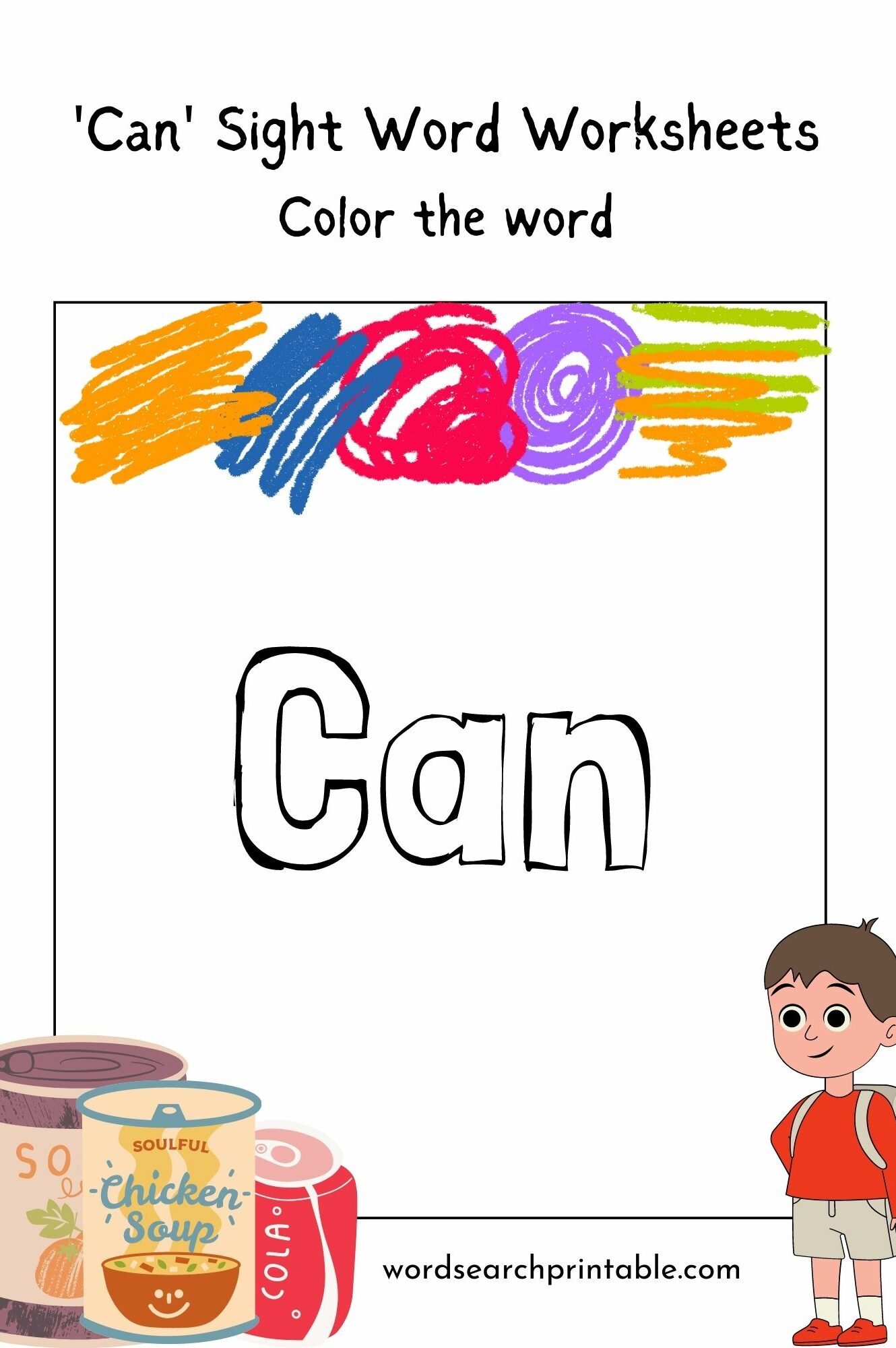 Color the Word “Can”