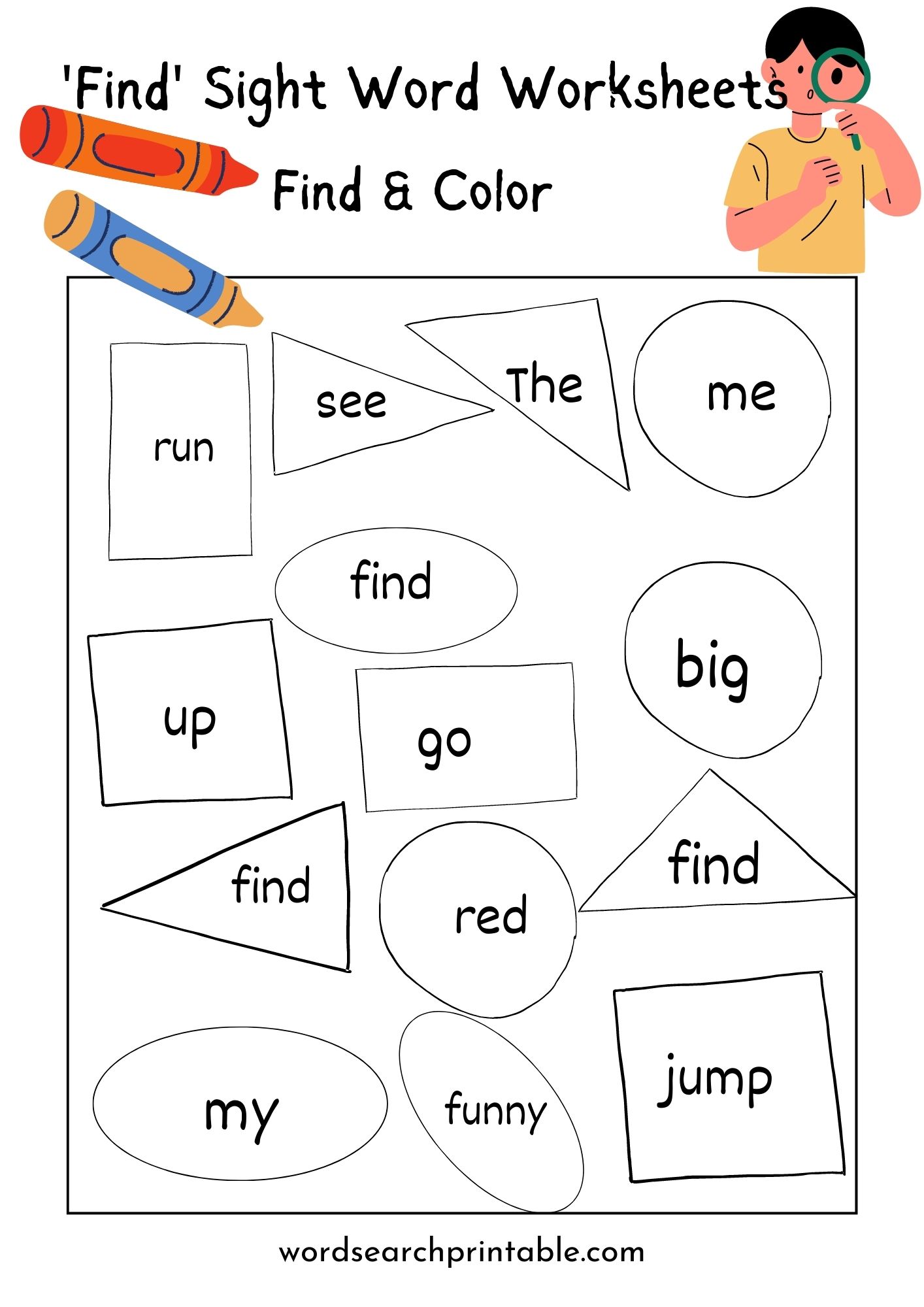 Find ‘Find’ and Color the geometric shape