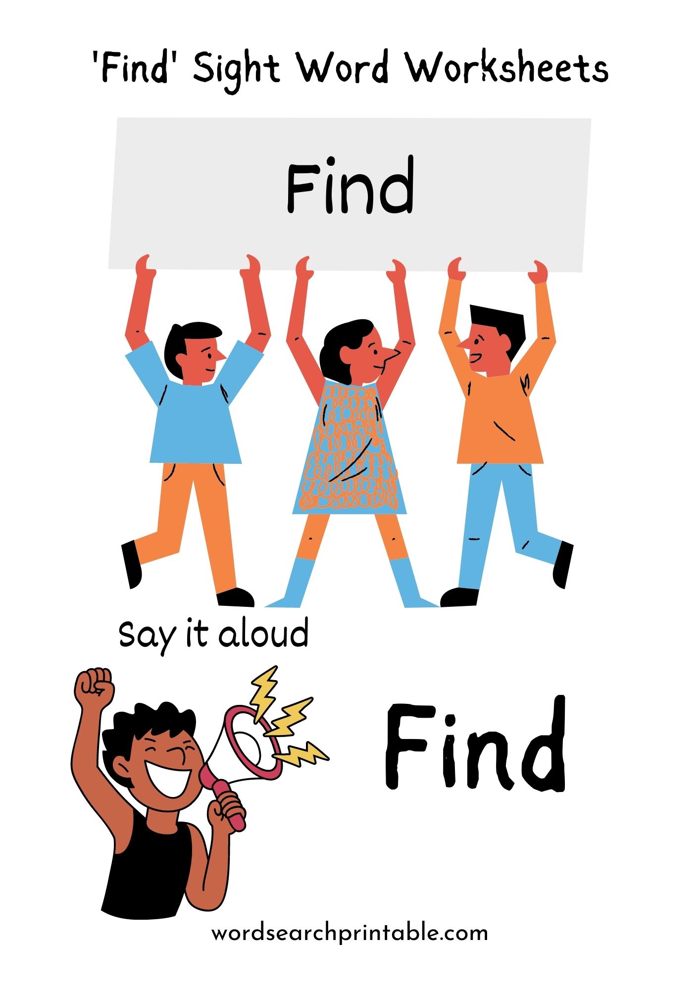 Find Sight Word Worksheet PDF Free - Sight Word Find Worksheet PDF Download
