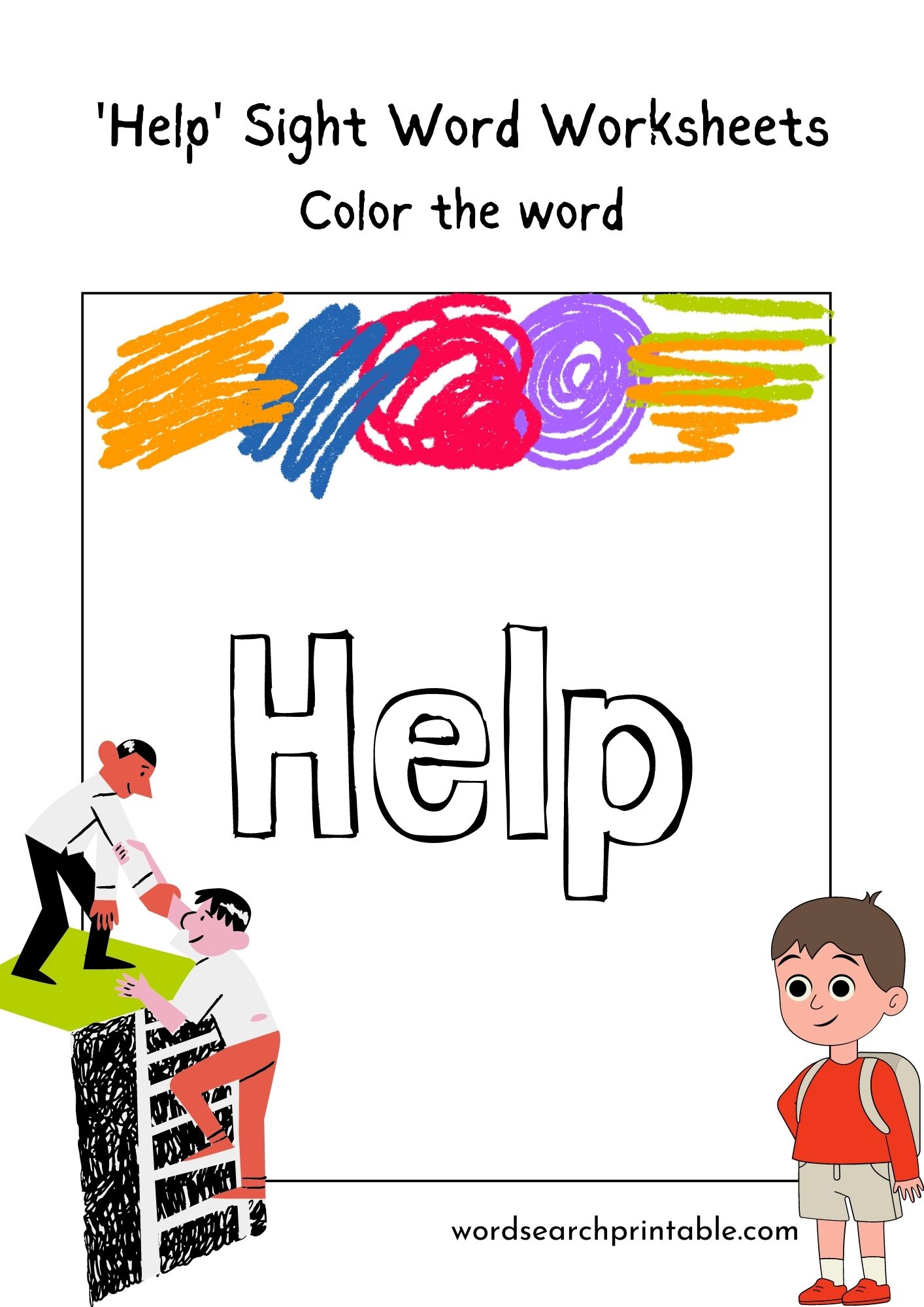 Color the sight word help
