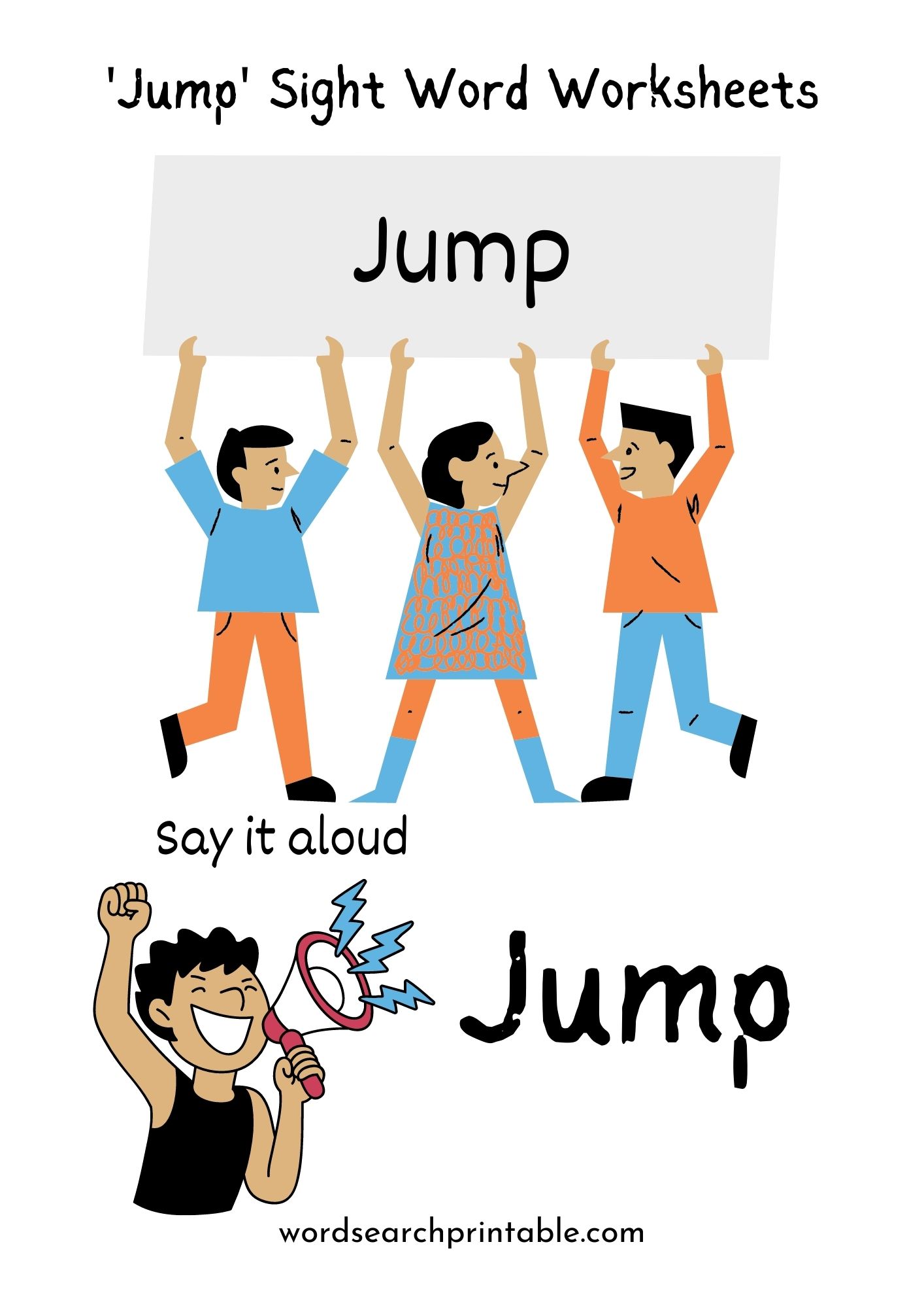 Jumo Sight Word Worksheet Free – Sight Word Jump Worksheet PDF Download