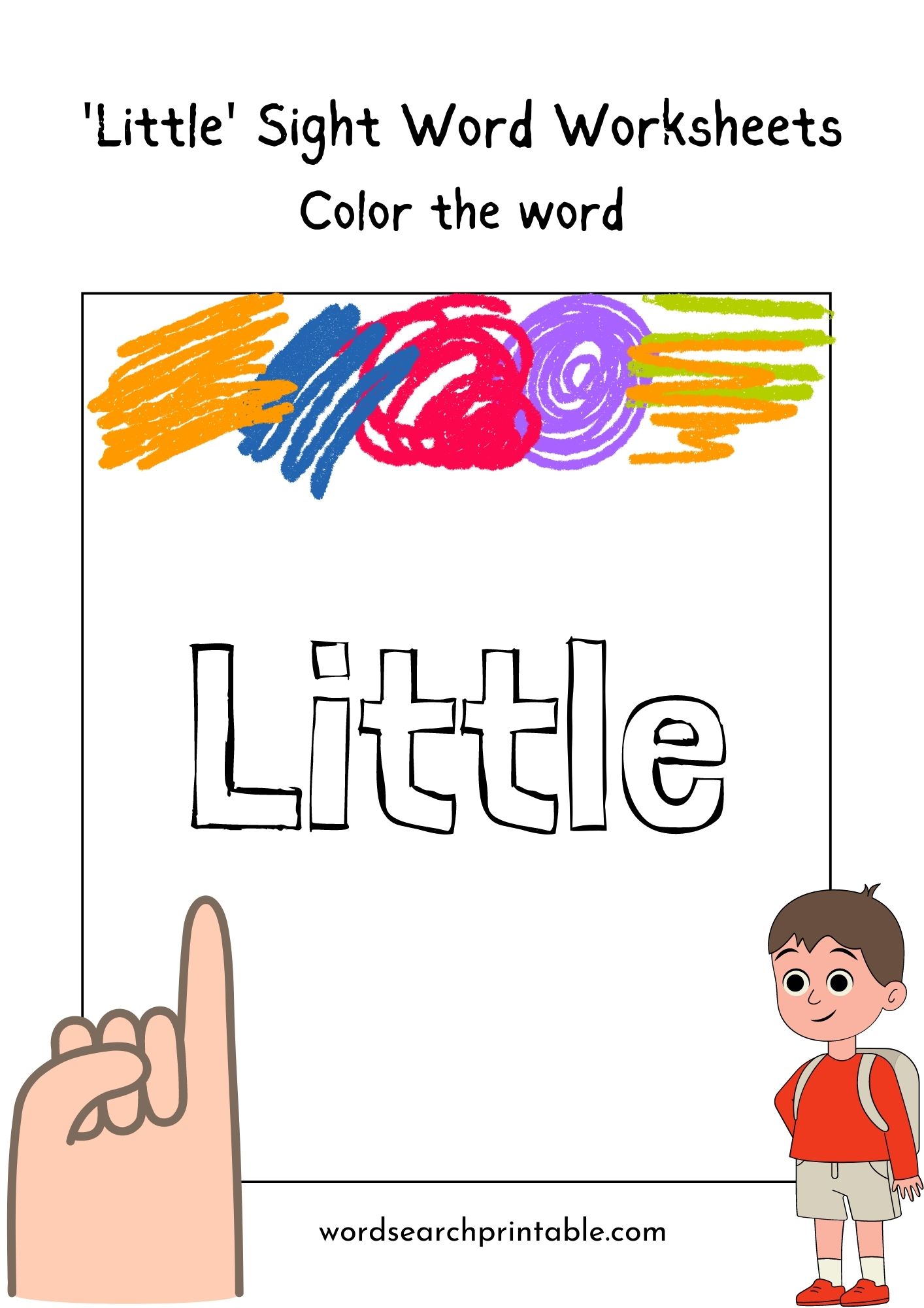 Color the sight word “Little”