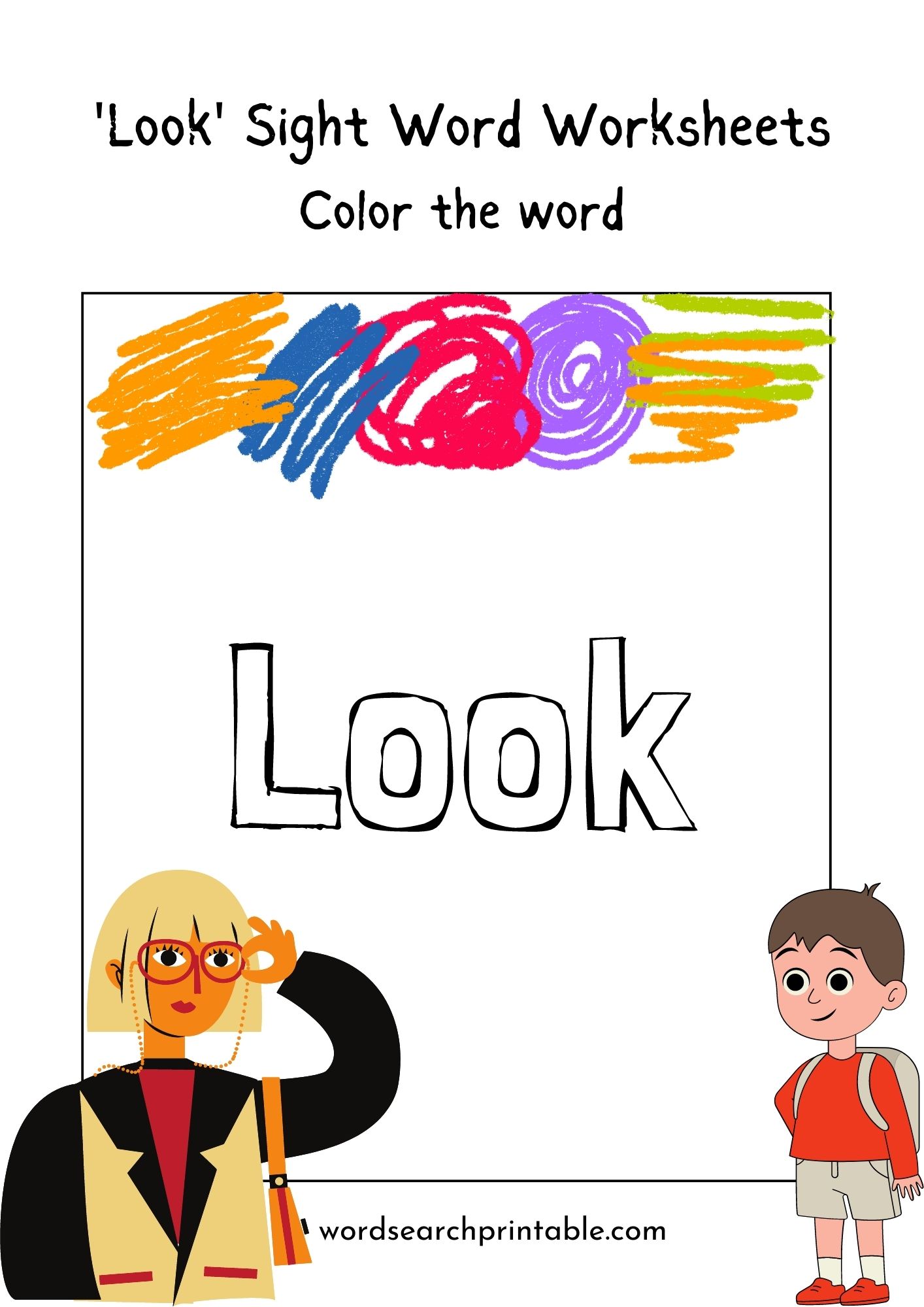 Color the sight word Look