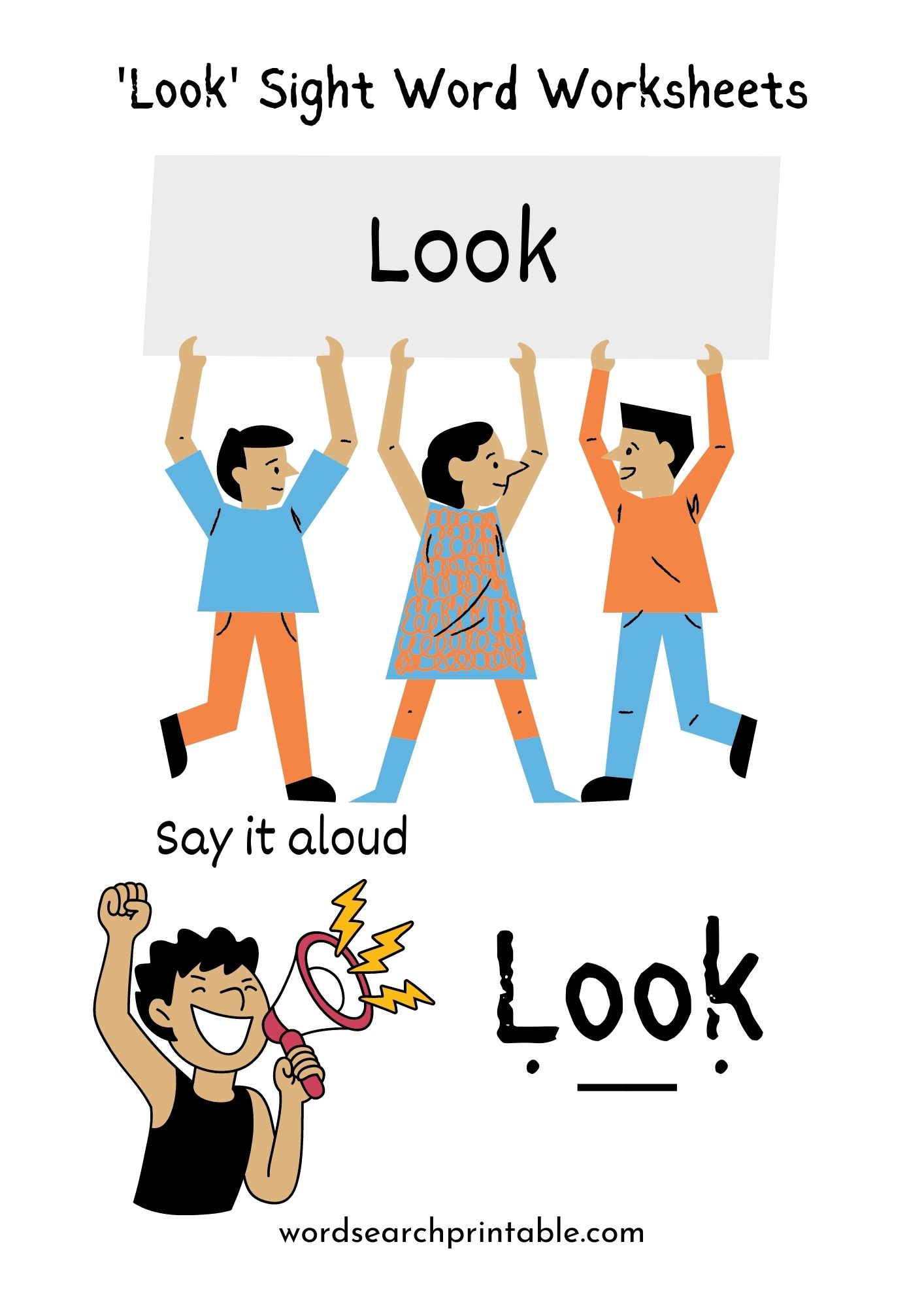 Look Sight Word Worksheet Free – Sight Word Look Worksheet PDF Download