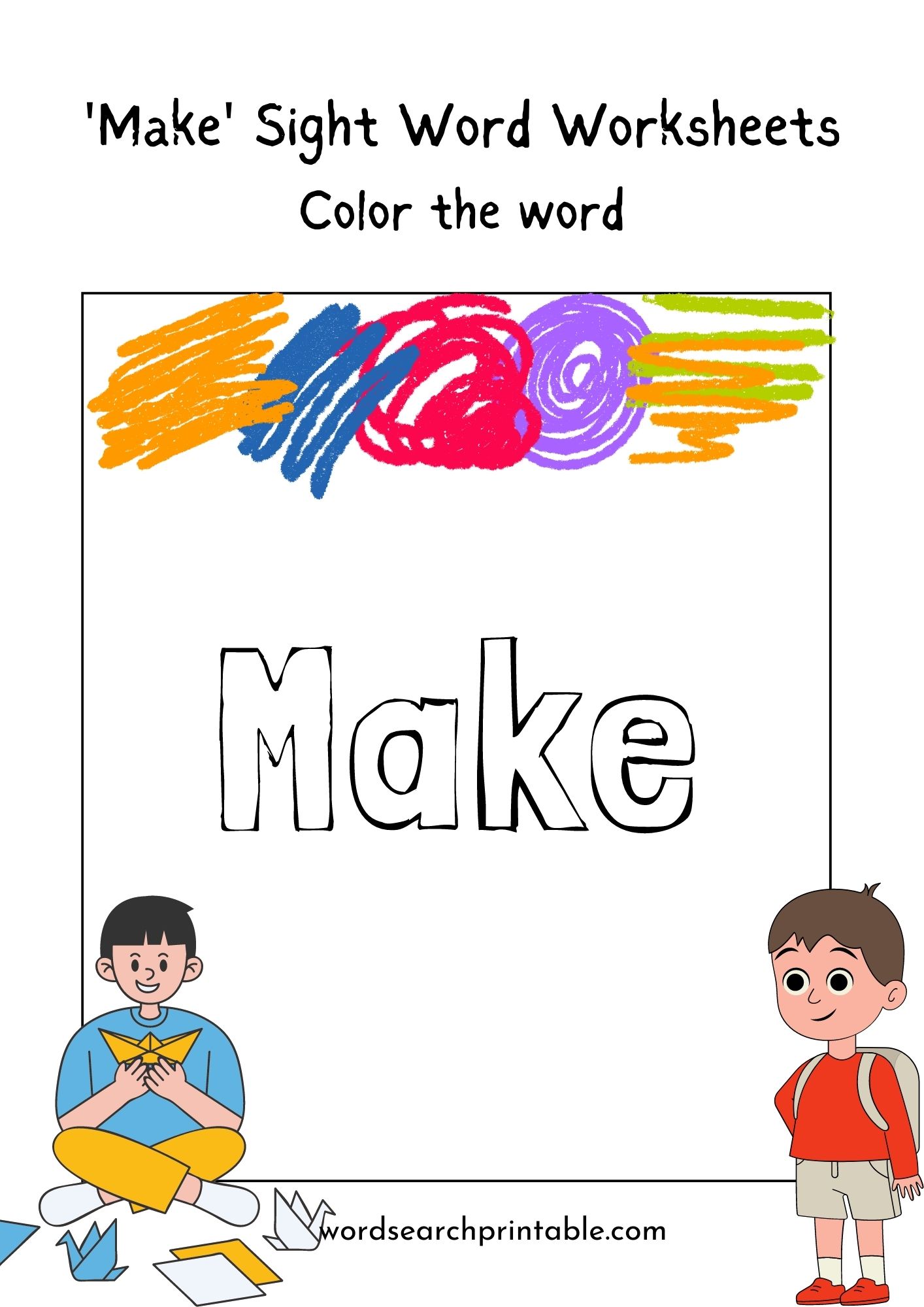 Color the sight word Make