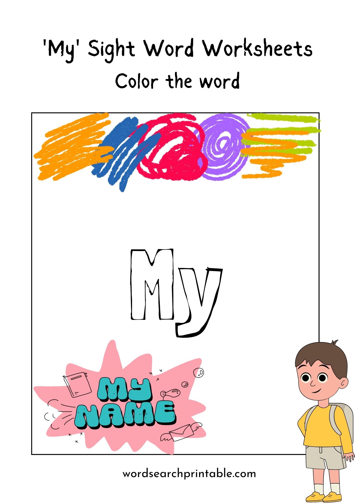 Color the sight word My