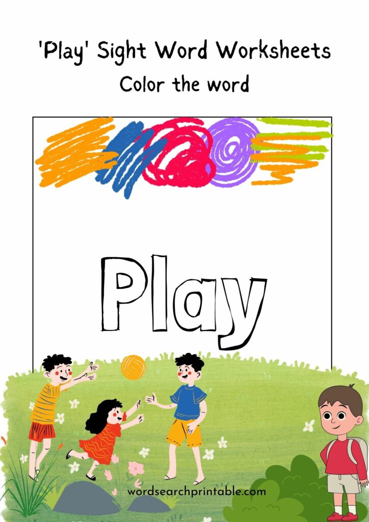Color the sight word Play